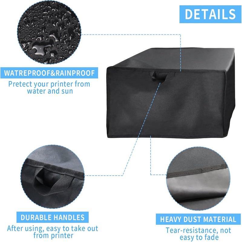 Jungda Printer Dust Cover, Waterproof Universal Printer Cover for Brother HL-L2300D / HLL2305W / HL-L2350DW / HL-L2370DW / HL-L2460DW Printer- 15 X 15 X 7.5 Inch - Image 2